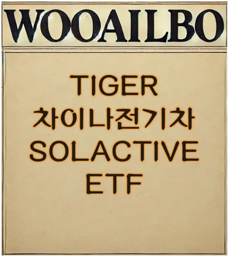 TIGER 차이나전기차SOLACTIVE ETF-우아일보